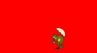 Лягушка из мультипликационной сказки "Терем-Теремок"