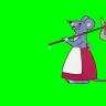 Футаж "Мышка из мультипликационной сказки Терем-Теремок"