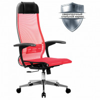 Кресло офисное Метта К-4-Т хром сиденье и спинка регулируемые красное 532447 (1)
