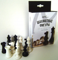 Фигуры шахматные обиходные, пластиковые 02-106K
