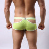 Салатовые мужские трусы-хипсы Cockon X Lace Boxer с вырезами
