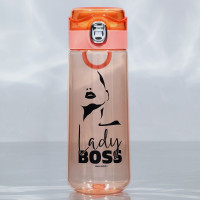 Оранжевая бутылка для воды Lady Boss (520 мл.)