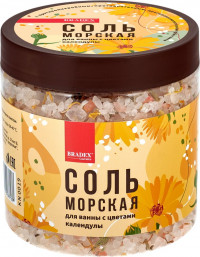 Морская соль для ванны с цветками календулы - 600 гр.