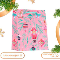 Новый год. Пакет подарочный  Щелкунчик , 18 х 22,3 х 10 см.