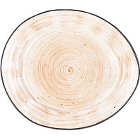 Тарелка «Пастораль» с оранжевыми вкраплениями (22,8х19,5 см)