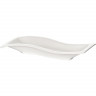Блюдо «Кунстверк» прямоугольное волна;фарфор;,H=25,L=260,B=100мм;белый