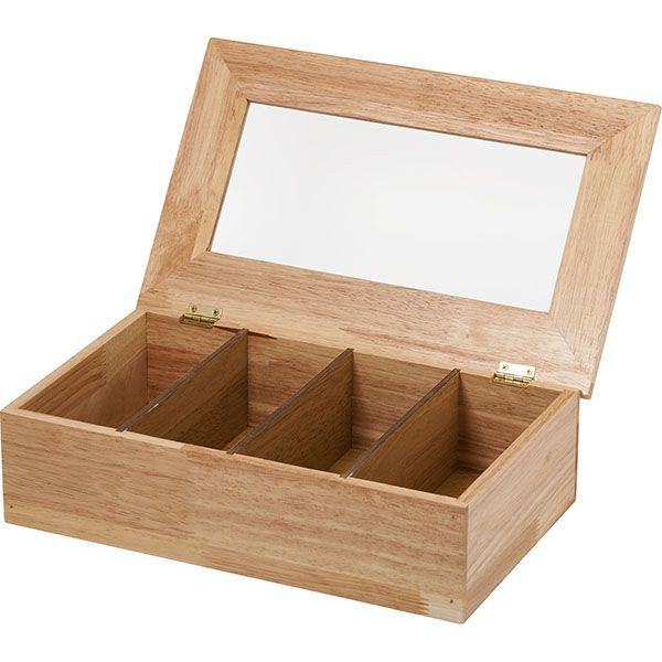 Коробка для чайных пакетиков (на 30 шт.);дерево;,H=90,L=335,B=200мм;св. дерево 