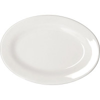 Блюдо «Кунстверк» овальное;фарфор;,H=15,L=200,B=140мм;белый