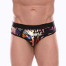 Черные трусы-джоки с разноцветным блестящим принтом Черные трусы-джоки с разноцветным блестящим принтом