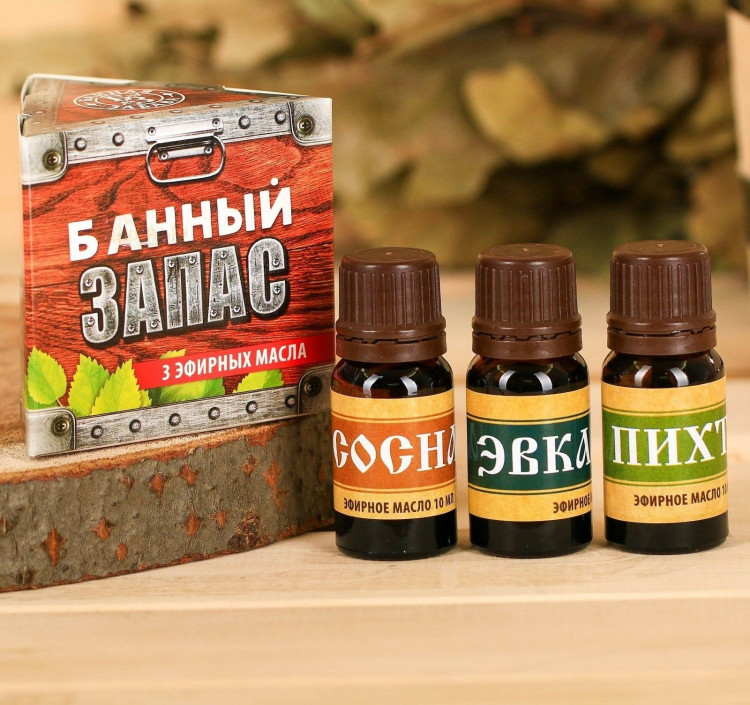 Набор из 3 эфирных масел «Банный запас» 