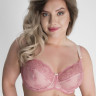 Бюстгальтер на косточках с мягкими гипюровыми чашками plus size