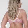 Бюстгальтер на косточках с мягкими гипюровыми чашками plus size
