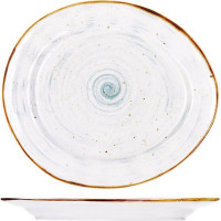 Белая трелка «Пастораль» с зелеными вкраплениями