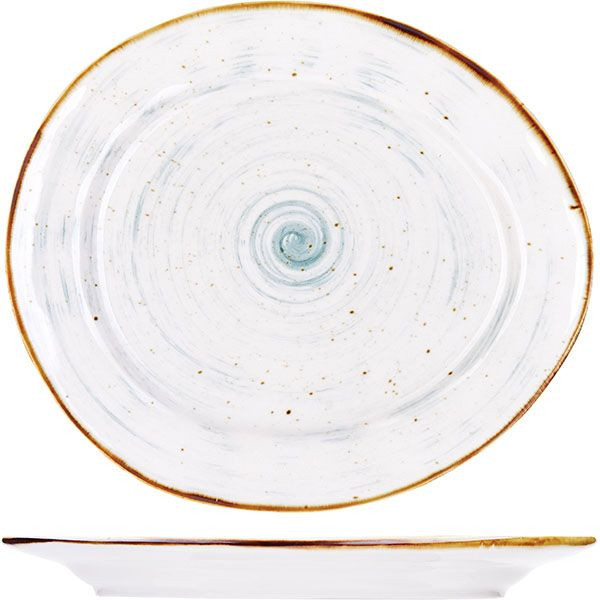 Белая трелка «Пастораль» с зелеными вкраплениями 