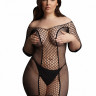 Мини-платье Duo Net Sleeved Mini Dress