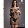 Мини-платье Duo Net Sleeved Mini Dress