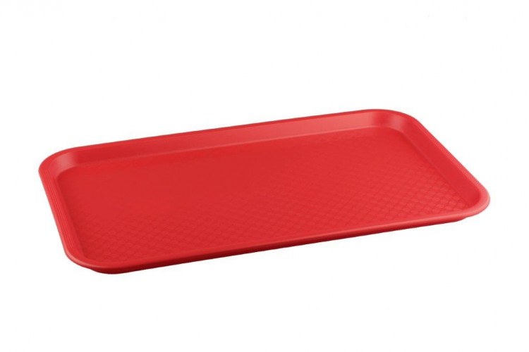Красный прямоугольный поднос (52,5х32,5 см) 