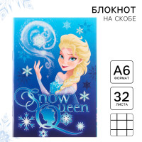 Блокнот на скрепке  Эльза  Холодное сердце, 32 листа, А6