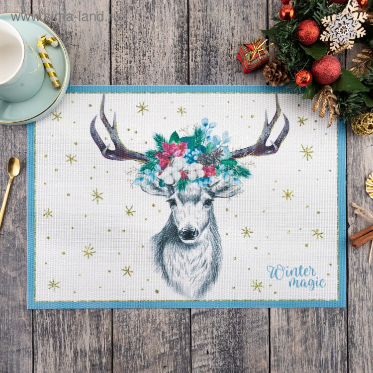 Новый год. Новогодняя салфетка на стол Winter magic, 40х29 см 