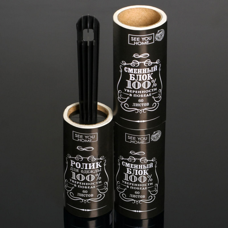 Ролик для чистки одежды с двумя сменными блоками 