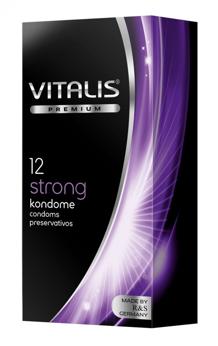 Презервативы с утолщённой стенкой VITALIS PREMIUM strong - 12 шт. 