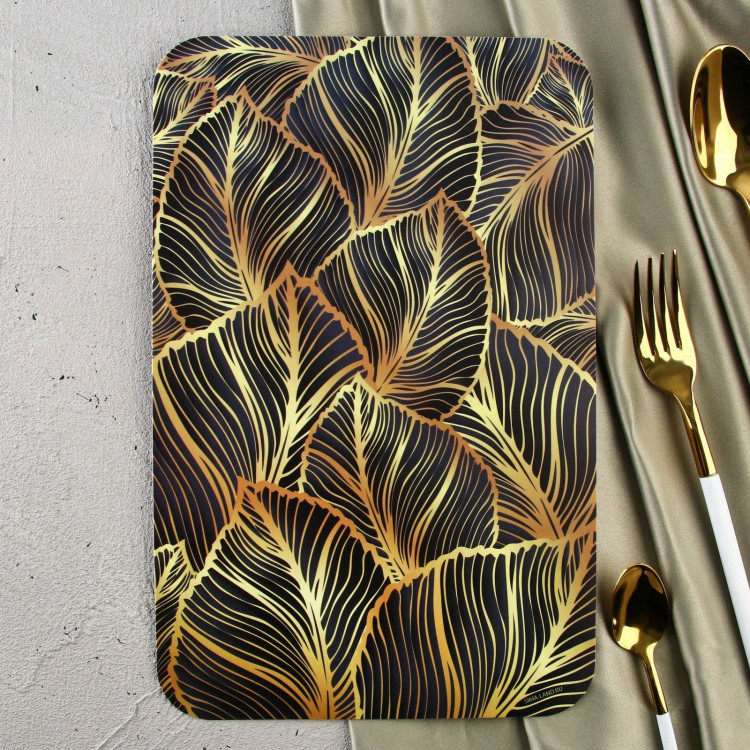 Доска разделочная пластиковая Tropical Leaf Green, 30х20 см 