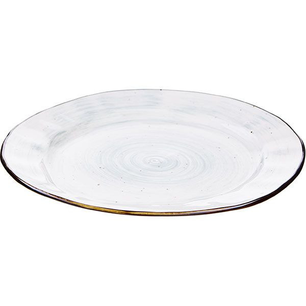 Тарелка «Пастораль» с зелеными вкраплениями 