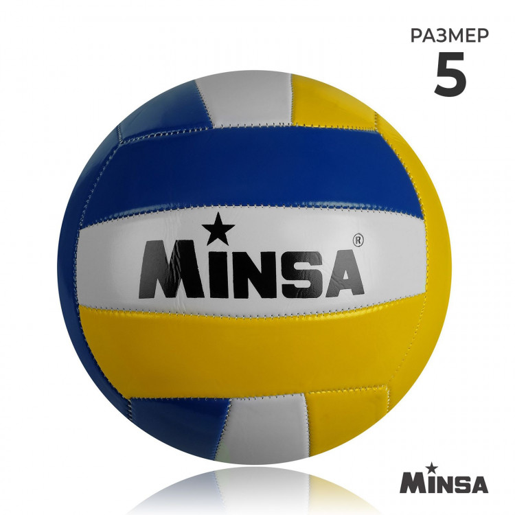 Волейбольный мяч MINSA, машинная сшивка, 18 панелей, р. 5, PVC 