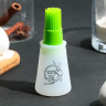 Силиконовая емкость для масла с зеленой кисточкой «Натурально» (70 мл.)