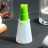 Силиконовая емкость для масла с зеленой кисточкой «Натурально» (70 мл.)