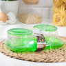 Набор для кухни «Fresh», контейнеры 300 мл, цвет зелёный Набор для кухни «Fresh», контейнеры 300 мл, цвет зелёный