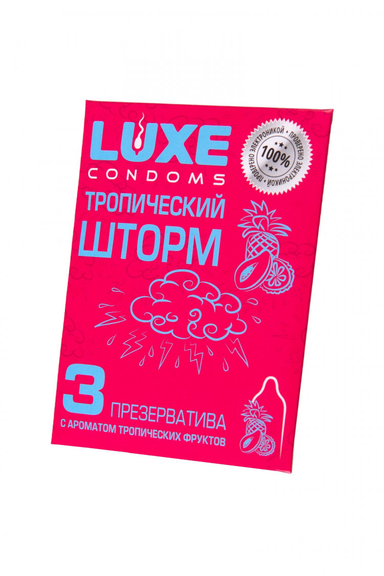 Презервативы с ароматом тропический фруктов «Тропический шторм» - 3 шт. 