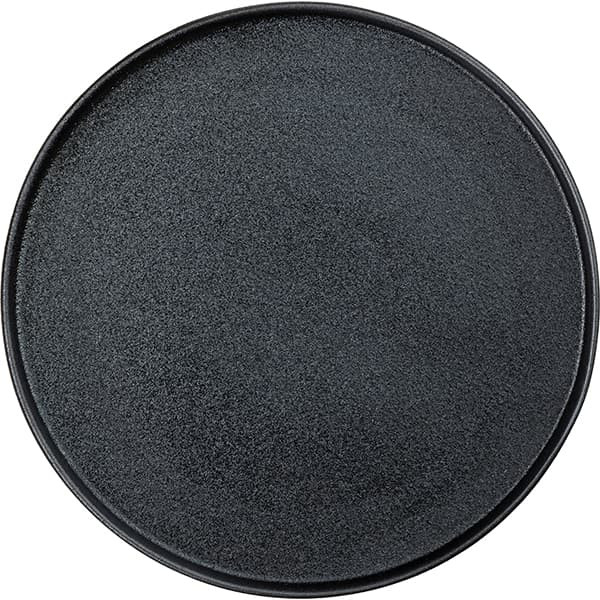 Черная фарфоровая тарелка «Кунстверк Блэк» с бортом (диаметр 26 см) 