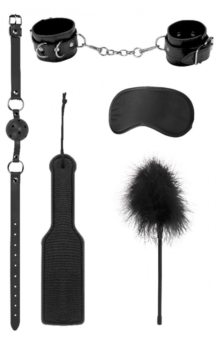 Черный игровой набор БДСМ Introductory Bondage Kit №4 