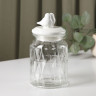 Стеклянная банка для сыпучих продуктов с белой керамической крышкой «Голубки» (800 мл.) Стеклянная банка для сыпучих продуктов с белой керамической крышкой «Голубки» (800 мл.)