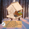 Деревянная кормушка-конструктор для птиц «Заяц с морковкой» (14х14,5х18 см)