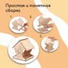Деревянная кормушка-конструктор для птиц «Заяц с морковкой» (14х14,5х18 см)