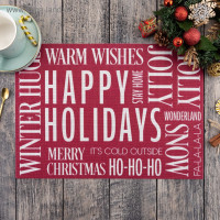Новый год. Салфетка новогодняя на стол «Happy Holidays», 40х29 см