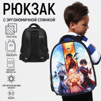 Рюкзак каркасный Calligrata  Мир аниме , 39х30х14 см, универсальный