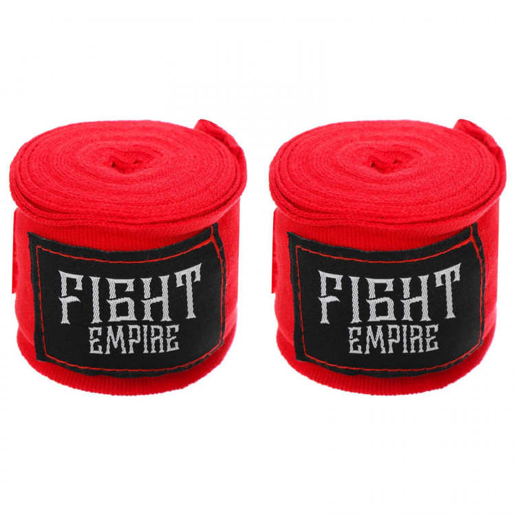 Бинт боксёрский эластичный FIGHT EMPIRE 3 м, цвет красный 