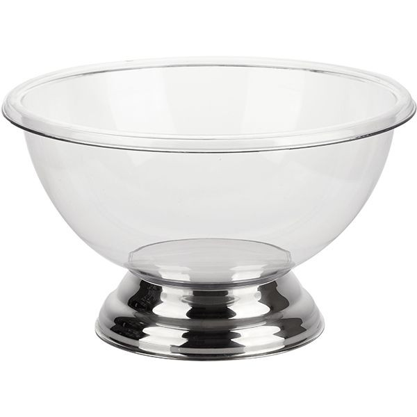 Емкость для охлаждения бутылок для шампанского;пластик,сталь нерж.;15л;D=44,H=22,B=25см;прозр.,метал 