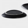 Блюдо фарфоровое для подачи Magistro Carbon, 21×18,5см, цвет чёрный