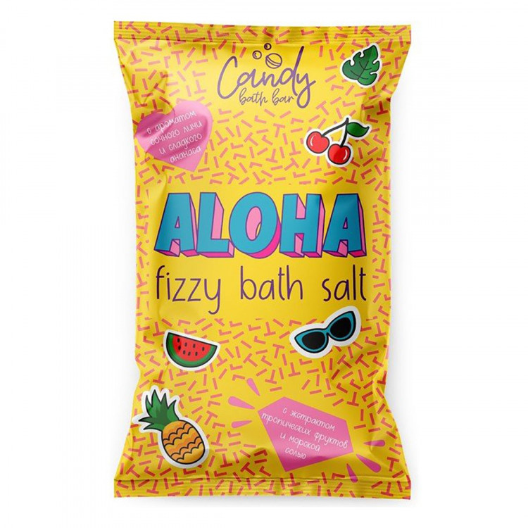 Шипучая соль для ванн Aloha - 100 гр. 