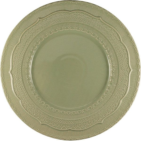 Блюдо «Скалистос»;керамика;D=33,H=3см;зелен. 