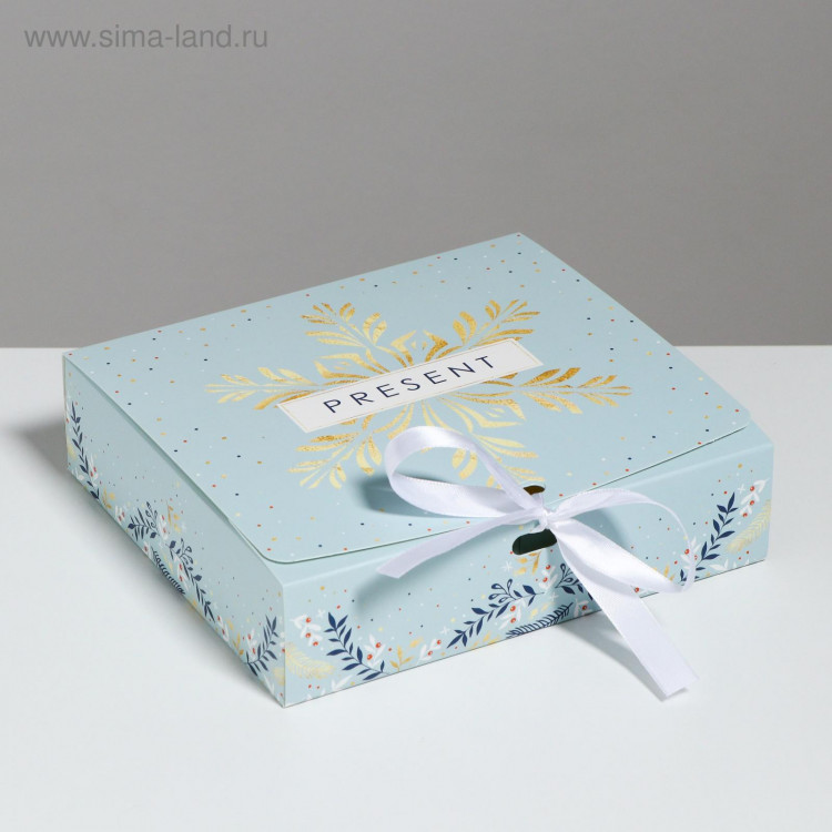Коробка подарочная новогодняя складная «Новогодняя», 20 х 18 х 5 см, Новый год 