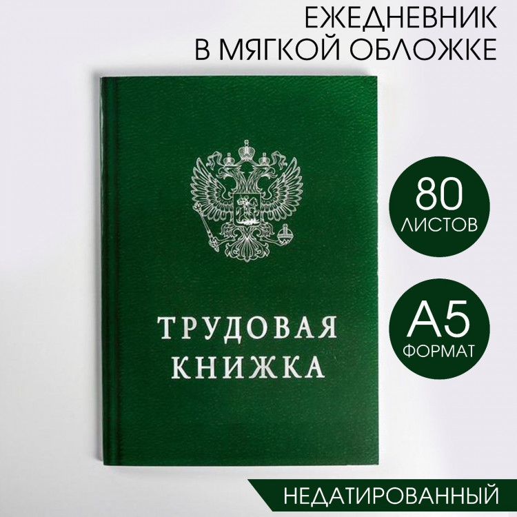 Ежедневник  Трудовая книжка , А5, 80 листов 
