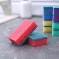 Набор из 10 бытовых губок с чистящим слоем «Эконом» (7,5х4,5х2,5 см)
