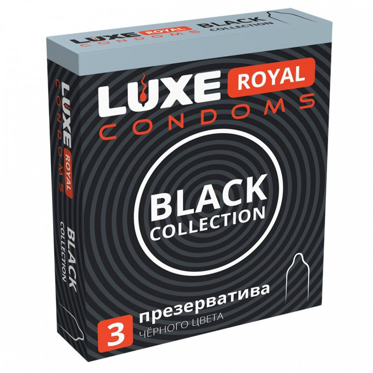 Черные презервативы LUXE Royal Black Collection - 3 шт. 