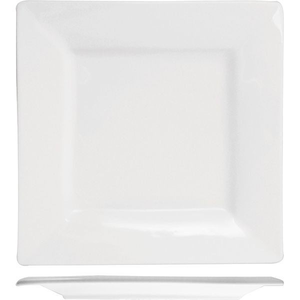 Тарелка «Кунстверк» квадратная;фарфор;,H=11,L=180,B=180мм;белый 