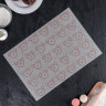 Силиконовый коврик для макаронс армированный «Макарон. Ушки», 42×29,5 см